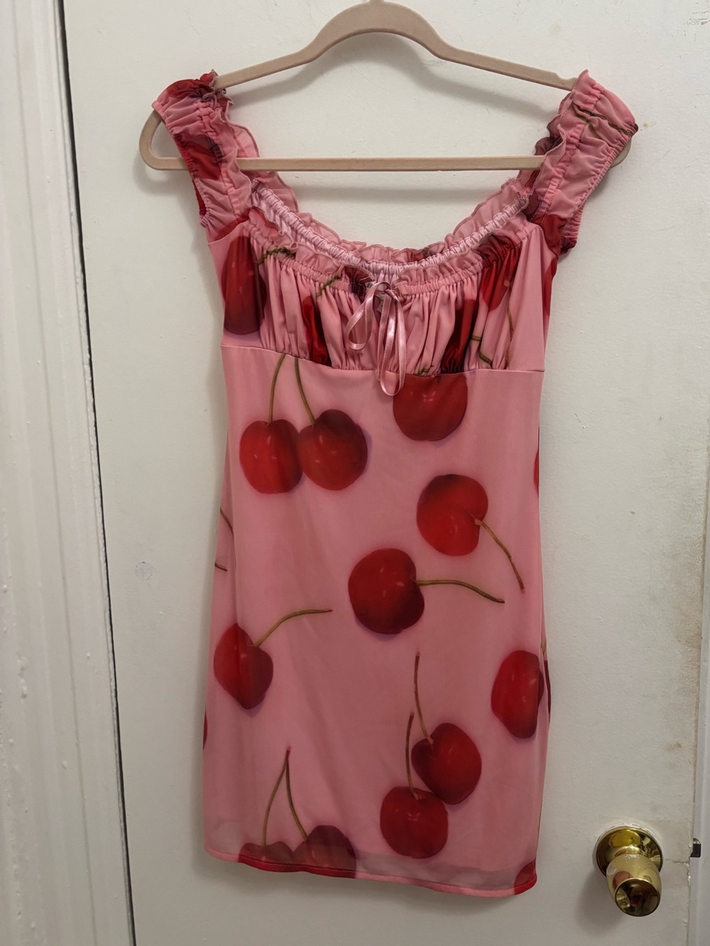Kimchi Blue Cherry Print Mini Dress - Picture 15 of 16